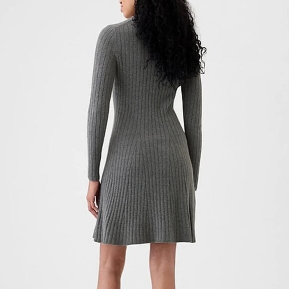 GAP CashSoft Charcoal Grey Polo Mini Sweater Dress/NWT/XL - Picture 2 of 13